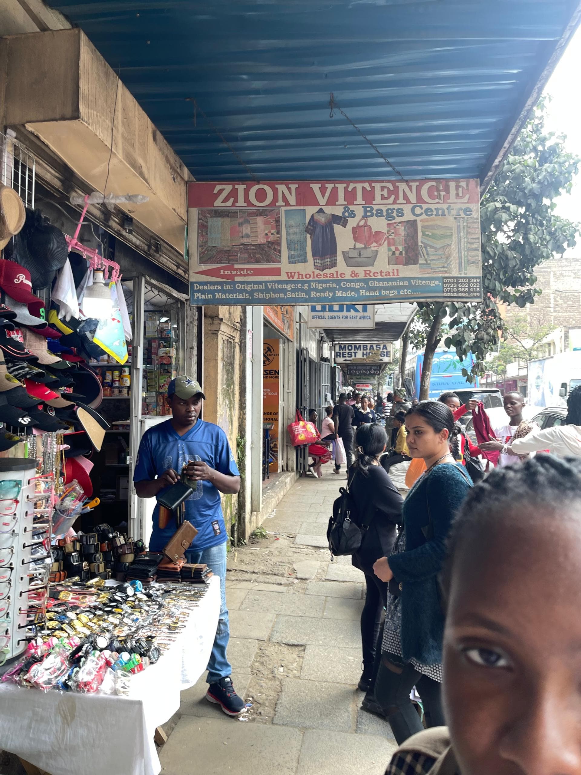 Second view of the Zion Vitenge Centre banner on River Road