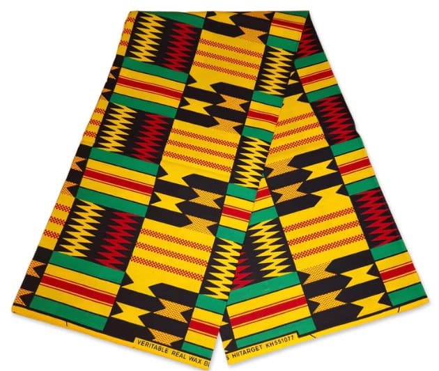 Yellow Black Green Kente