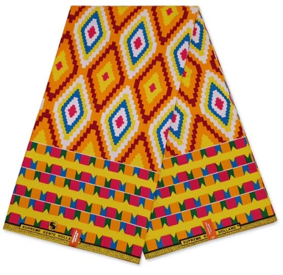 Orange African Ghana Kente Print